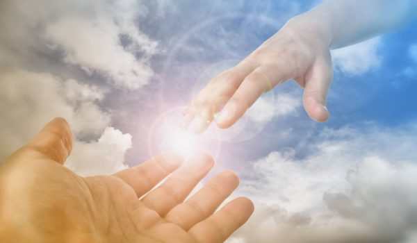 God's Saving Hand reaching for the faithful God's Saving Hand